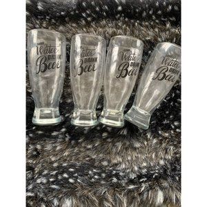 Novelty Pilsner Save Water Drink Beer 12oz glasses